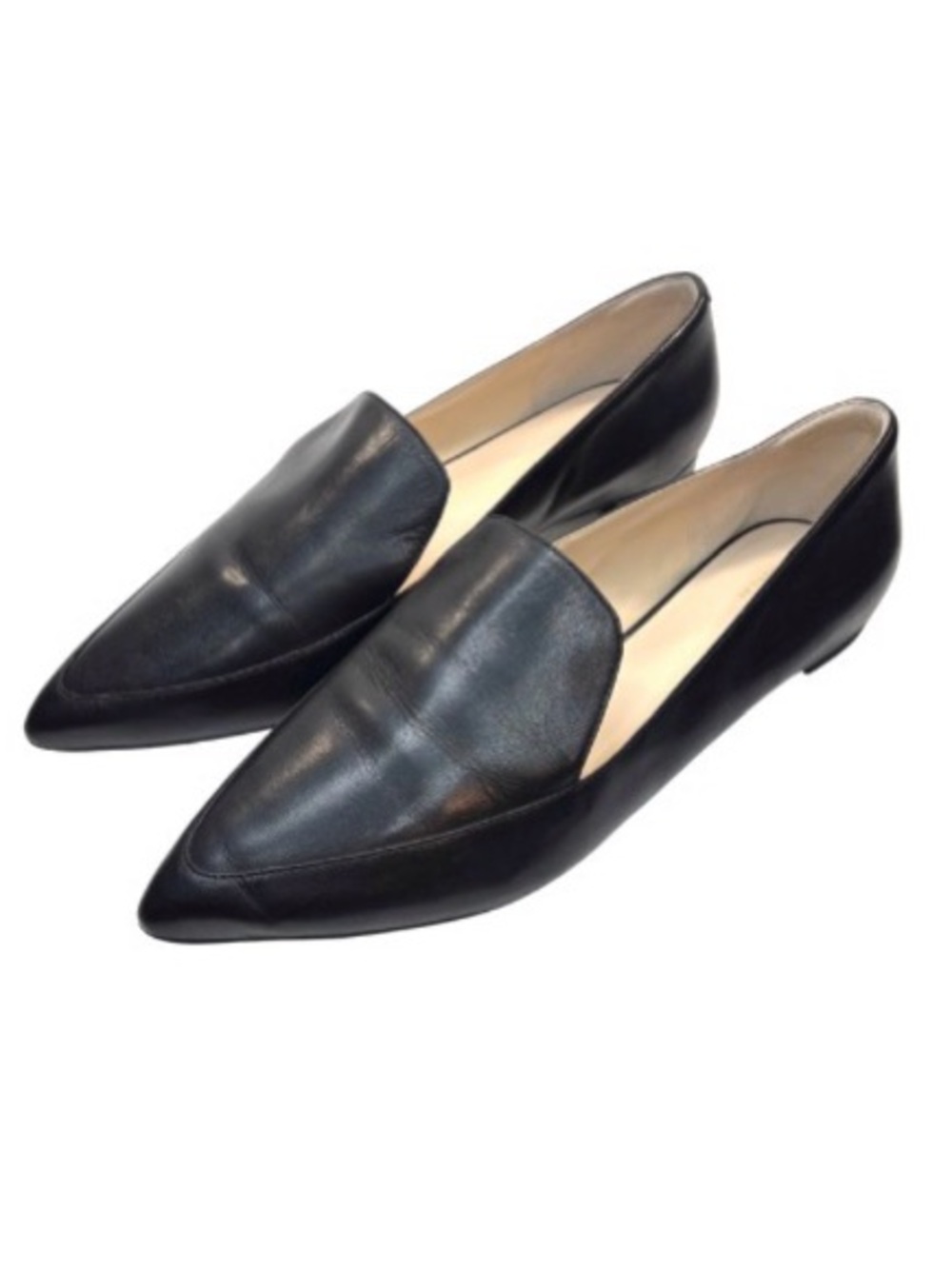Cole Haan Black Leather Pointed Slip-On Loafers | 10B